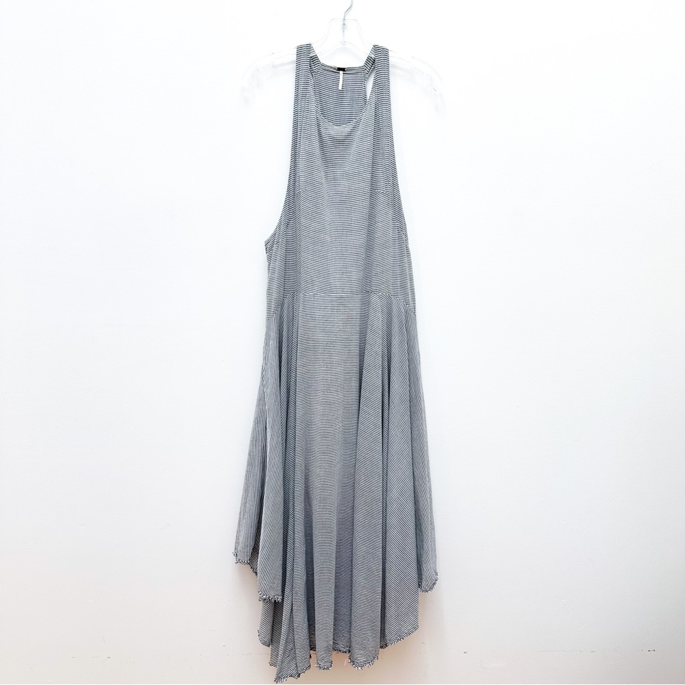 Free People Gray Striped Maxi Dress